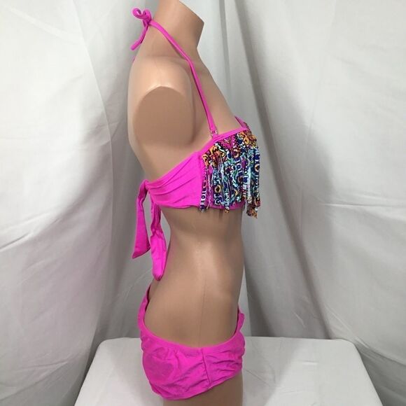 Raisins Printed Fringe 2 Piece Bandeau (E) - Picture 2 of 7